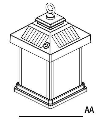 FEIT ELECTRIC LAN4SQ Solar Powered Outdoor Fairy Lantern - Fig