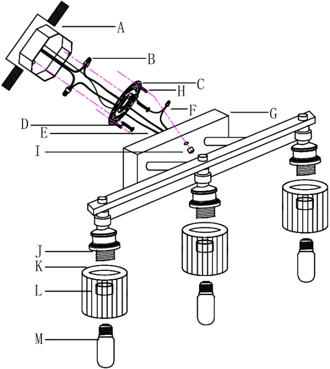 ExBrite LWSVL1309GR 23-Inch 3-Light Matte Black A03