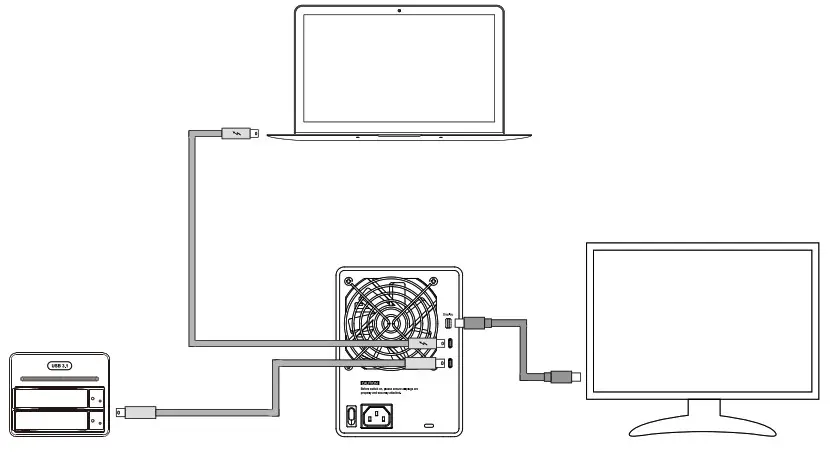 rocstor Rocpro T33 DAS Storage System - Connect with other devices 1