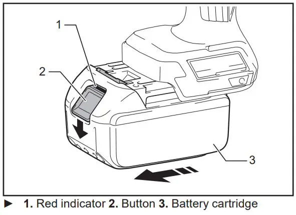 makita XPH14 Cordless Hammer Driver Drill Instruction Manual - Installing or removing battery cartridge