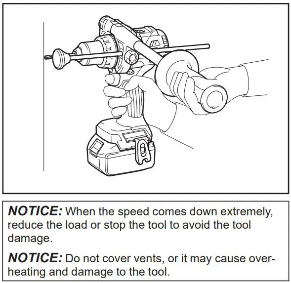 makita XPH14 Cordless Hammer Driver Drill Instruction Manual - OPERATION
