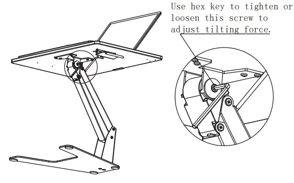 Multi Brakets 7350073739127 M Laptop Worktstation - Adjustment Method