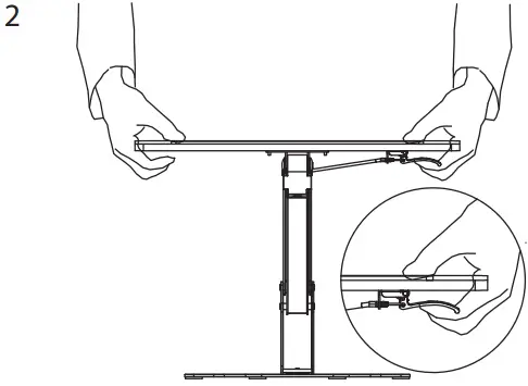 Multi Brakets 7350073739127 M Laptop Worktstation - Push the switch o