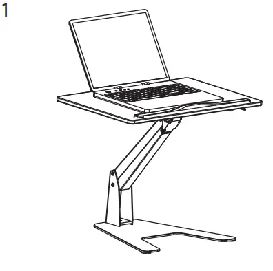 Multi Brakets 7350073739127 M Laptop Worktstation - aptop on the tray