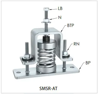Vibrasystems SMSR A AF AT Spring Vibration Isolator Seismic Restrained - overview 2
