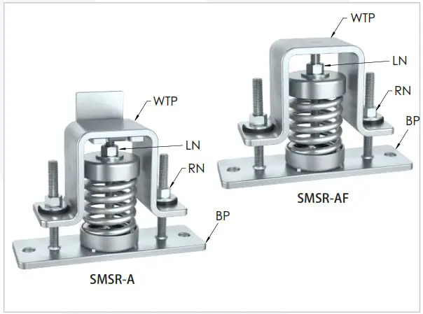 Vibrasystems SMSR A AF AT Spring Vibration Isolator Seismic Restrained - overview 3