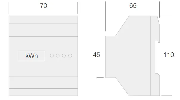 tecnoswitch CE394-DI Electronic Three-Phase Electricity Meter - Figure 1