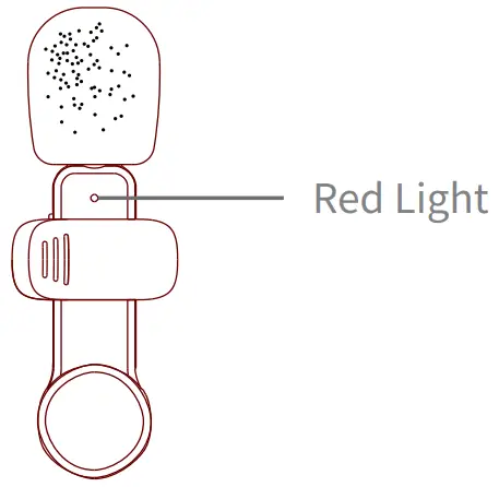 MAYBESTA B09P3T1X8Q Queeon Wireless USB lavalier Microphone for iPhone ipad - Red Light