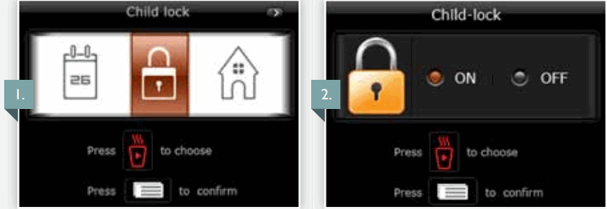 BIBO Water Bar Machine Dispenser - Child lock setting