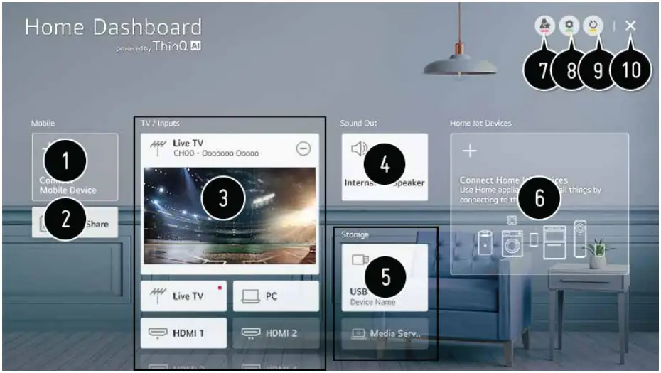 SKYTECH 43ST2203 Ultra HD Smart LED TV - Home Dashboard