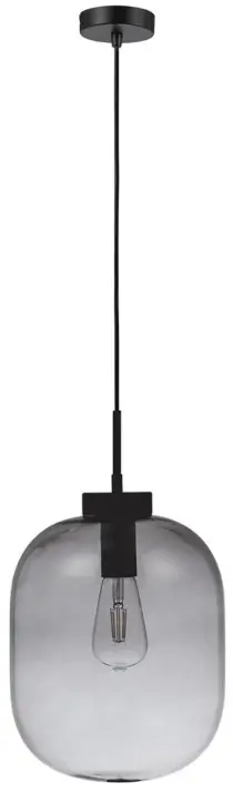 DOMUS FLAUNT-PDT-BLK Glass Pendant 240V
