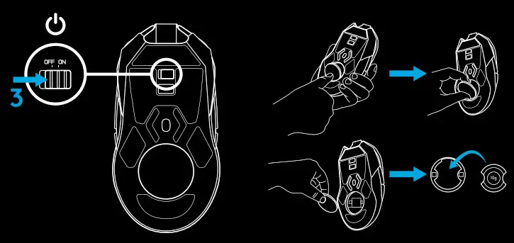 logitech LIGHTSPEED Wireless Gaming Mouse G903 - SETUP INSTRUCTIONS 3