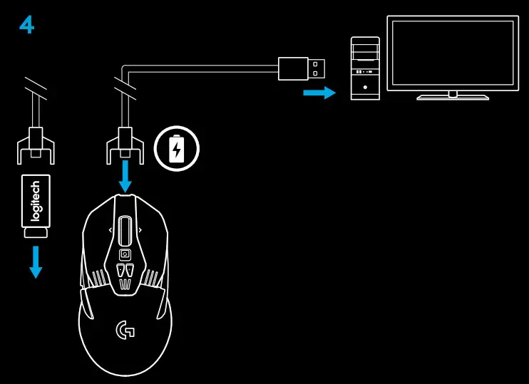 logitech LIGHTSPEED Wireless Gaming Mouse G903 - SETUP INSTRUCTIONS 4