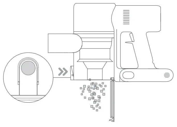 Xiaomi G9 Cordless Bagless Vacuum Cleaner- empty the contents