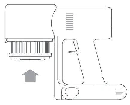 Xiaomi G9 Cordless Bagless Vacuum Cleaner- gently press