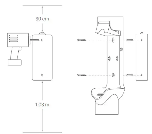 Xiaomi G9 Cordless Bagless Vacuum Cleaner- storage mount 1