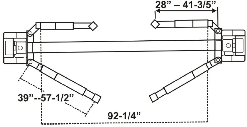 Atlas Two-column Automotive Lift PRO-9D setup dimension 1