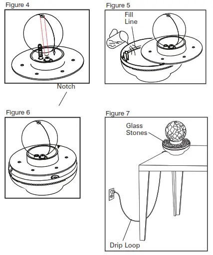 Homedics WFL-ART EnviraScape Artesian Globe Illuminated Tabletop Relaxation - Assembly and Instructions for Use3