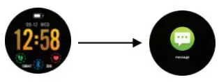 DAS-4 SP20 Black Rubber Strap Smartwatch User Manual - Incoming Message Notification