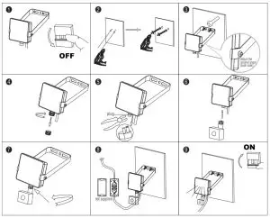saxby 91860 Salde Floodlight - Installed on the wall