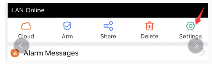 V380 Direction of WiFi Remote Wireless Camera - Setting