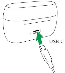 CHARGING CASE LEDs STATUS