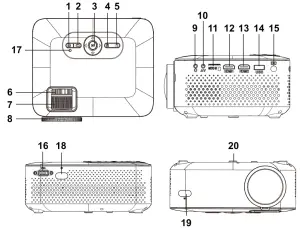digitech AP4006 Portable LED Projector with Built in Speakers - PRODUCT OVERVIEW
