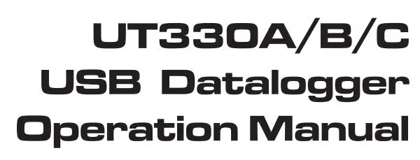 UNI-T UT330A USB Data Logger for Temperature User Manual