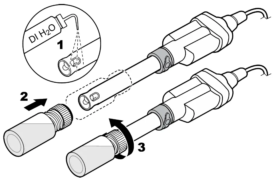 HACH PHC301 Laboratory General Purposes Refillable pH Electrode - Probe storage