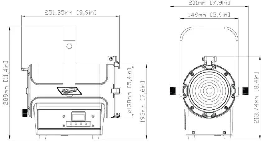 ELATION Professional KL Fresnel 4CW Cool LED Light 10