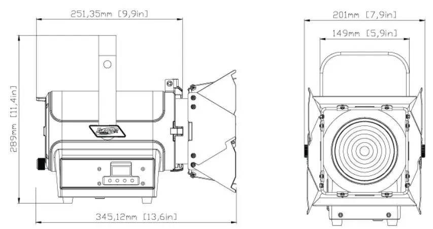 ELATION Professional KL Fresnel 4CW Cool LED Light 11