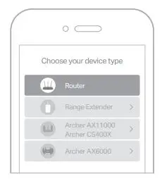 tp-link Wi-Fi 6 Router - Tap the + button