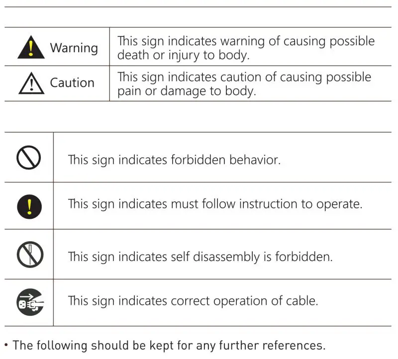 KAHUNA CHAIR EM 8500 Massage Chair Instruction Manual - Symbol