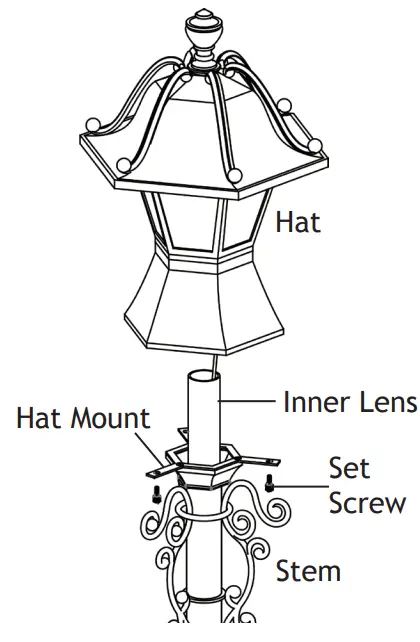 VOLT VPL 1006 Coachman LED Path and Area Light - Hat