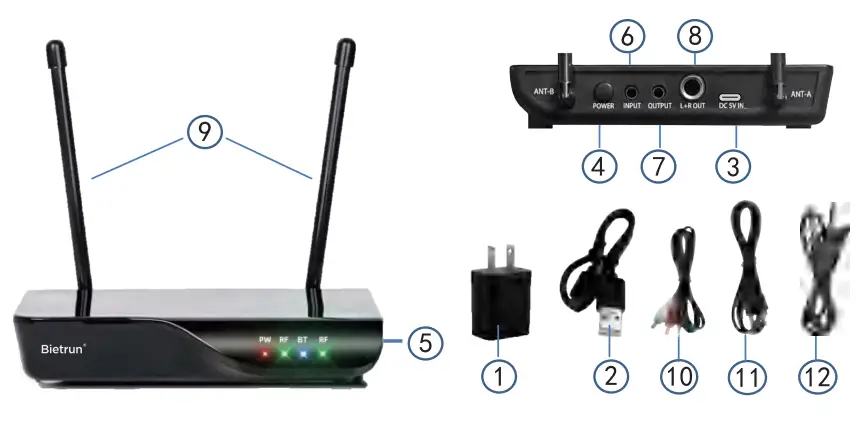 BIETRUN-WXM08-UHF-Portable-Dual-Wireless-Karaoke-Microphone-with-Echo-Bass-Treble-fig9