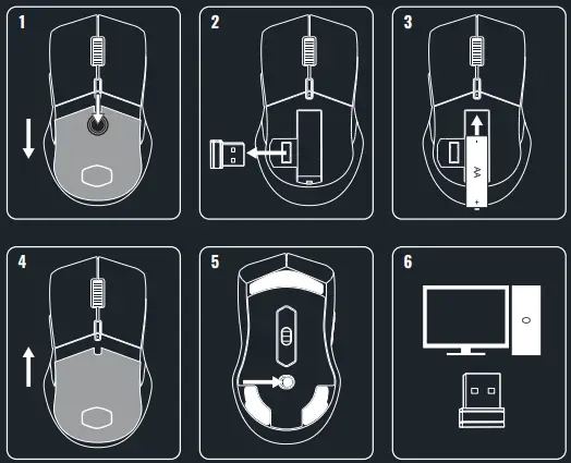 COOLER MASTER MM311 Wireless Mouse - WIRELESS SETUP