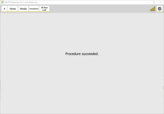 ABRITES Diagnostics for Honda Online - successfully