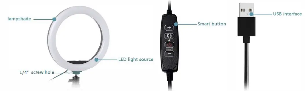 LINKCOOL Ring Light with Stand and Phone Holder 10 inch & 3 Phone Holders-fig1