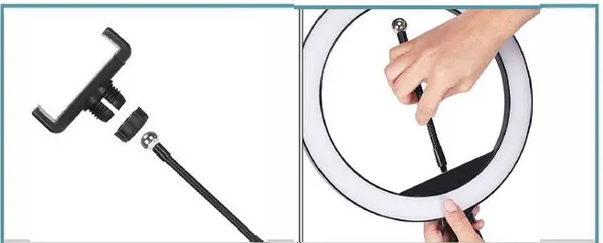 LINKCOOL Ring Light with Stand and Phone Holder 10 inch & 3 Phone Holders-fig5