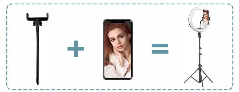 LINKCOOL Ring Light with Stand and Phone Holder 10 inch & 3 Phone Holders-fig8