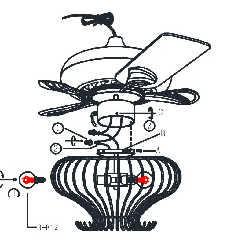 Bella Depot BD2035 52-Inch-LED-Indoor-Cage-Ceiling-Fig14