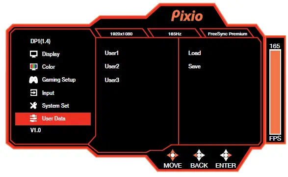 pixio PX243 23.8in FHD VA 165Hz Gaming Monitor 13