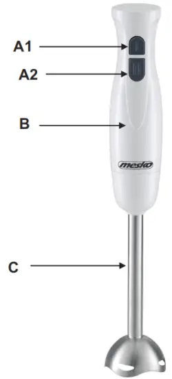 mesko MS 4619 Blender Hand 300W - fig