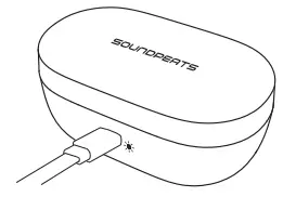SOUNDPEATS Truengine 3 SE True Wireless Earbuds - charging
