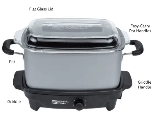 MAGIC MILL MSC-530 5 QT Slow Cooker with Flat Glass Cover and Cool Touch-fig2