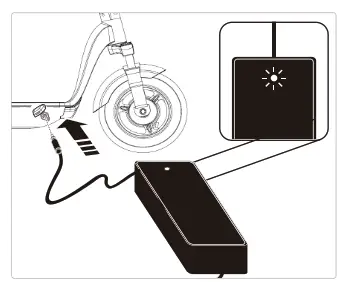 ORBO ESX102 Electric Scooter - Charging1