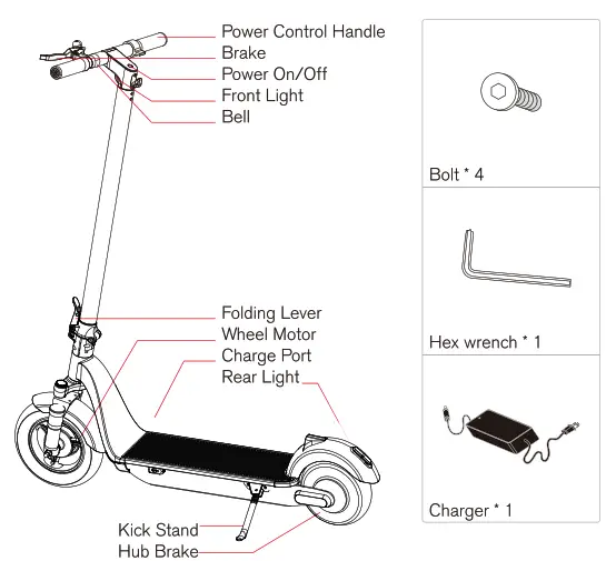 ORBO ESX102 Electric Scooter - Fig1