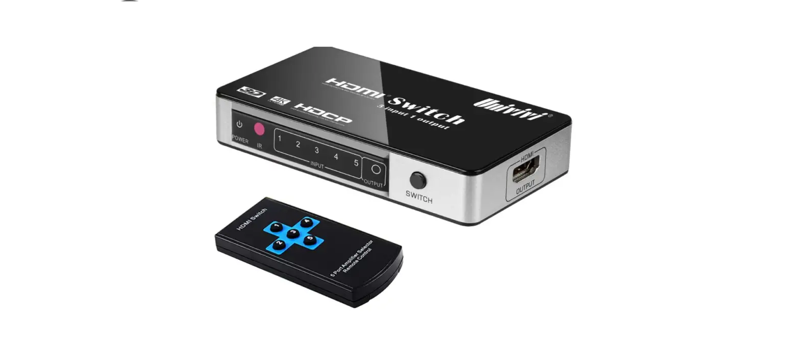 Univivi Hdmi Switch 4k 5 Ports Hdmi Splitter With Remote Control And Power Adapter-complete Features/user Instruction
