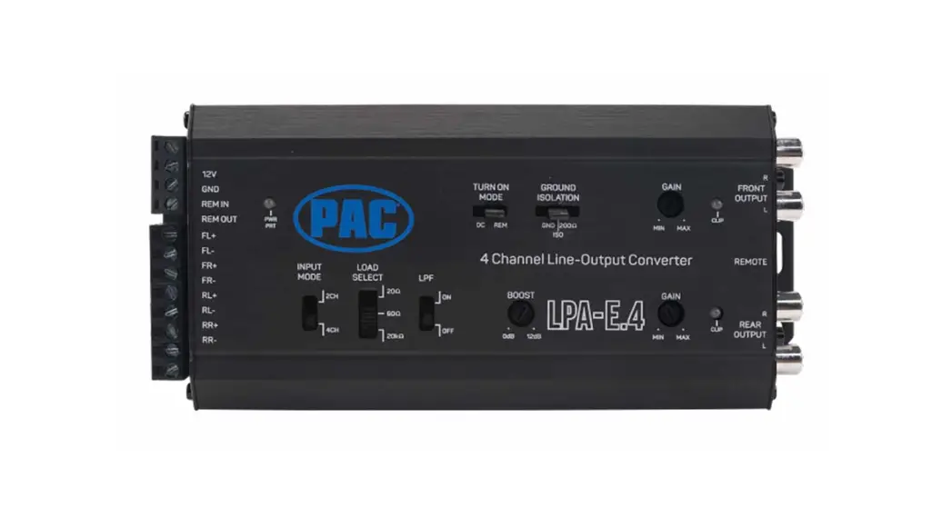 Pac Lpa-e4 4 Channel Line-output Converter Instruction Manual Pac Lpa-e4 4 Channel Line-output Converter Instruction Manual
