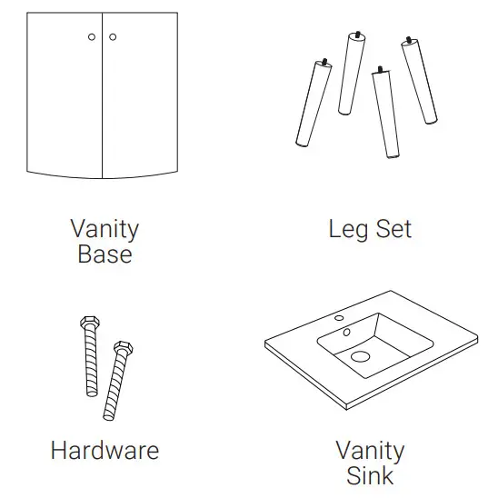 Swiss Madison SM BV662 Classe 18 13 in D x 33 in H Bathroom Vanity - Figure 2